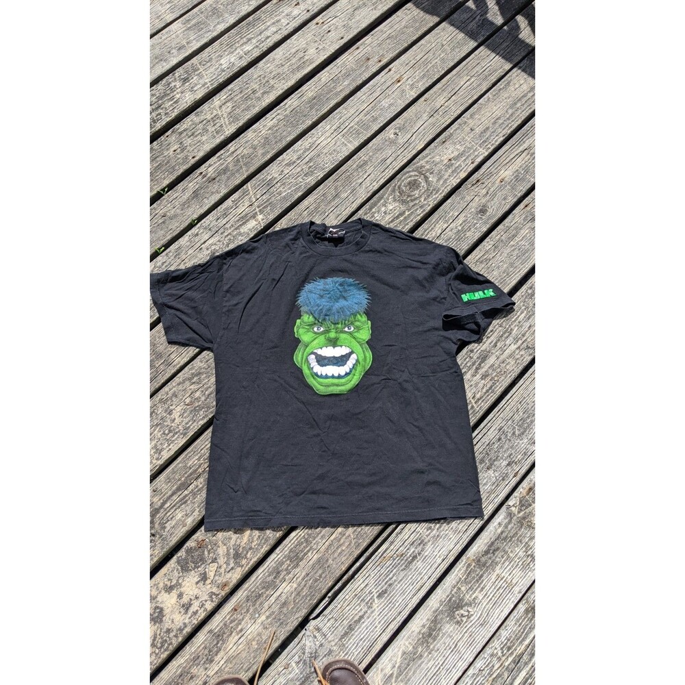 Vintage Y2K The Incredible Hulk Shirt Size 2XL 2002 Black